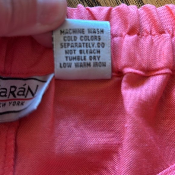 Long modest Caran New York coral skirt with design at bottom. - Picture 4 of 9